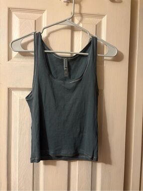 SKIMS Ribbed Tank Top in Slate Blue